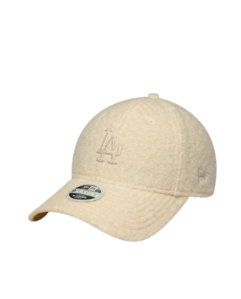 New Era LA Dodgers Womens MLB Winter Borg 9FORTY M-Crown Adjustable Cap Cream 60915791