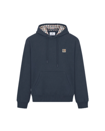 Aquascutum Active Badge Hoodie Fleece Navy AA-A006-SW016_NVY