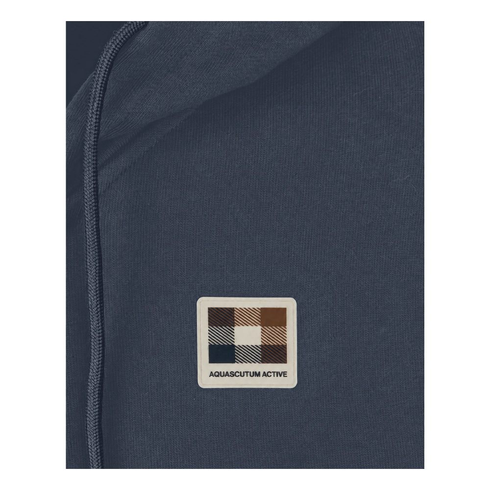 Aquascutum Active Badge Hoodie Fleece Navy AA-A006-SW016_NVY - Image 4