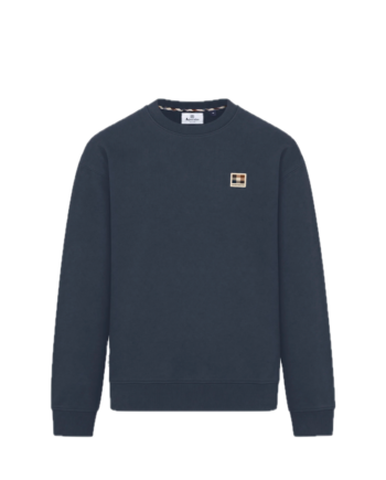 Aquascutum Crewneck Badge Fleece Navy AA-A006-SW033_NVY