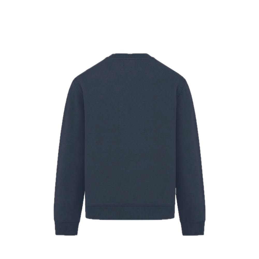 Aquascutum Crewneck Badge Fleece Navy AA-A006-SW033_NVY - Image 2
