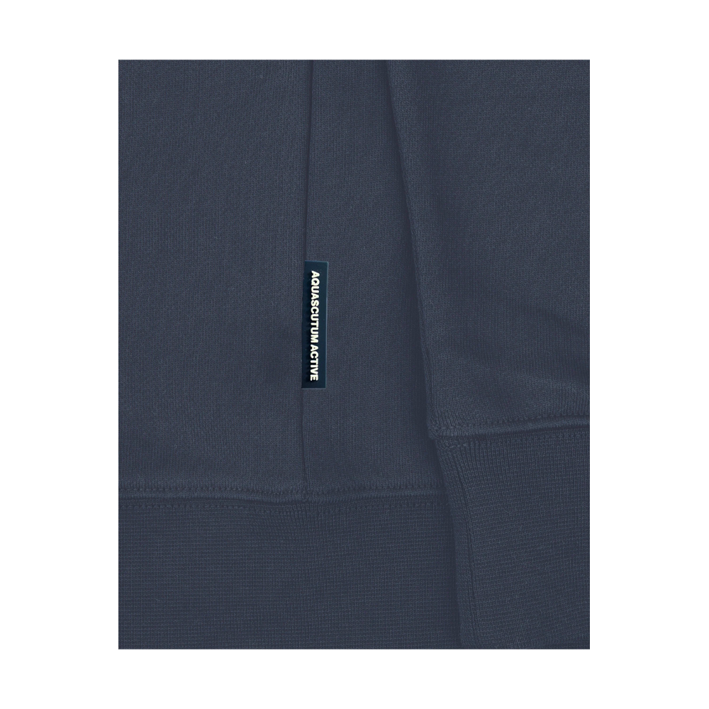 Aquascutum Crewneck Badge Fleece Navy AA-A006-SW033_NVY - Image 4