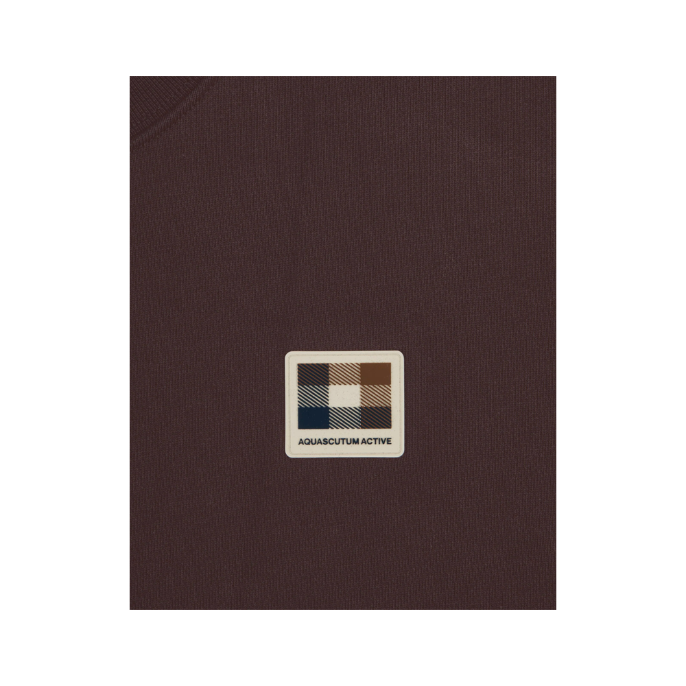 Aquascutum Crewneck Badge Fleece Chocolate AA-A006-SW033_CHC - Image 3