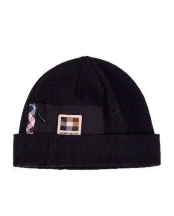 Aquascutum Active Nylon Pocket Beanie Black AA_A006_CP020_BLK