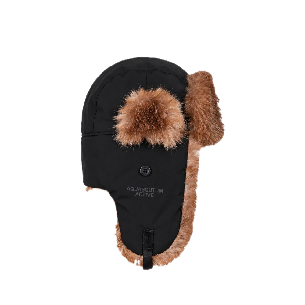 Aquascutum Active Lamina Pilot Hat Black AA_A006_CP005_BLK