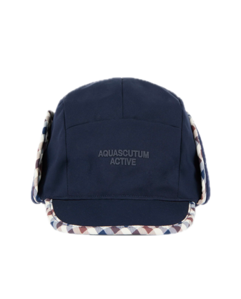 Aquascutum Active Shell Ear Flat Hat Navy AA_A006_CP007_NVY