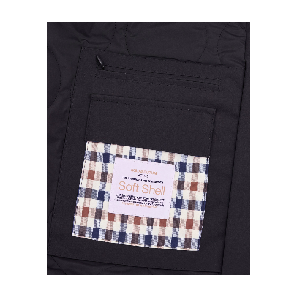 Aquascutum Active Soft Shell Short Parka Black AA-A006-JK031_BLK - Image 3