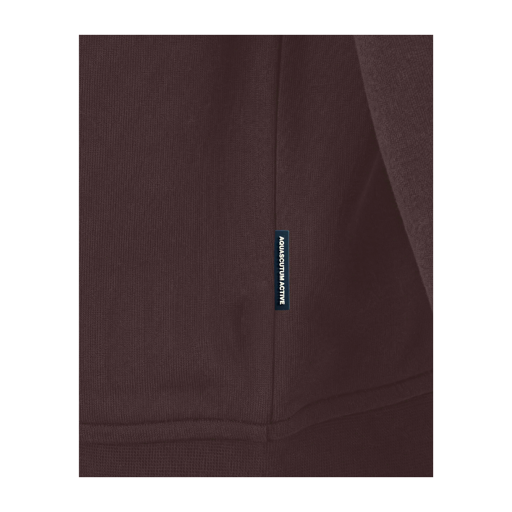 Aquascutum Active Badge Hoodie Fleece Chocolate AA-A006-SW016_CHC - Image 3