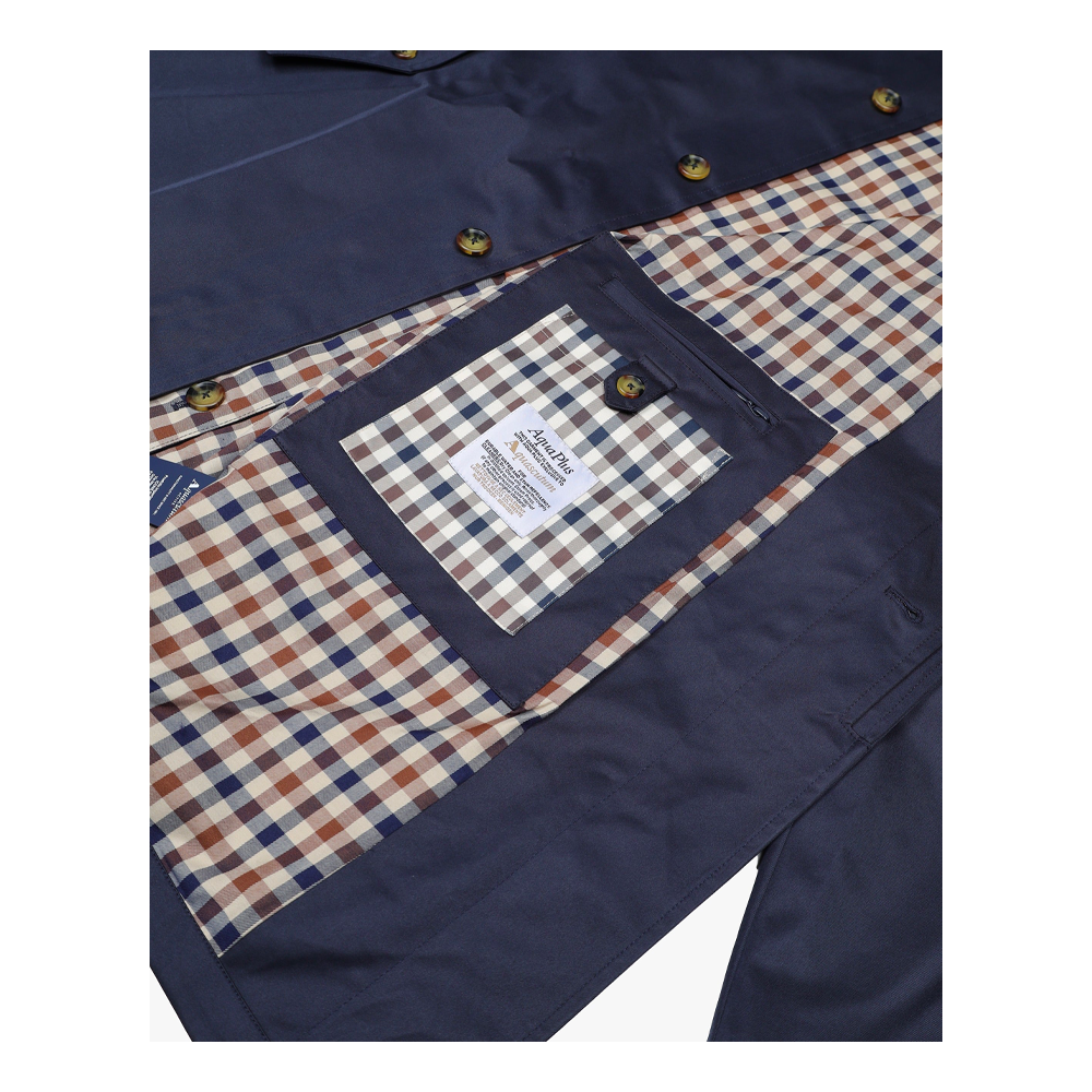 Aquascutum Active Archival Mac Coat Navy AA_A005_JK001_NVY - Image 6