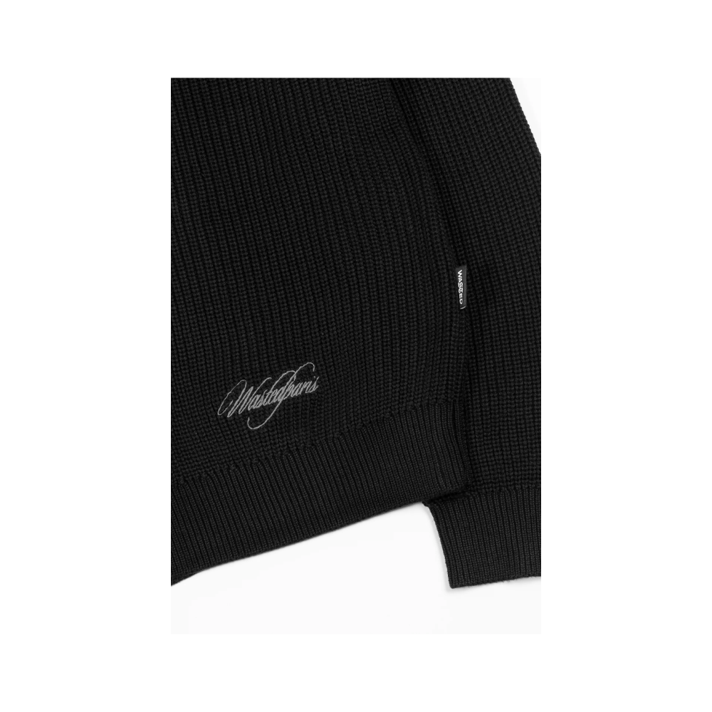 Wasted Paris Script Cardigan Black W67364_BLK - Image 2
