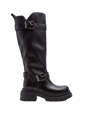 Buffalo Cathy Hi Biker Boots Black BU311N0PW