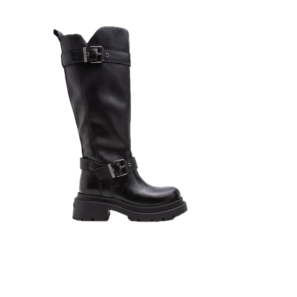Buffalo Cathy Hi Biker Boots Black BU311N0PW