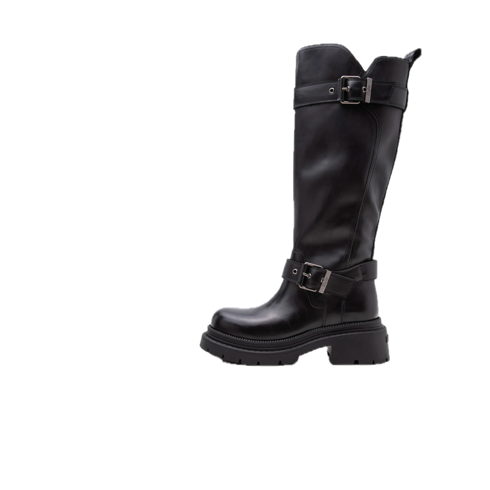 Buffalo Cathy Hi Biker Boots Black BU311N0PW - Image 2