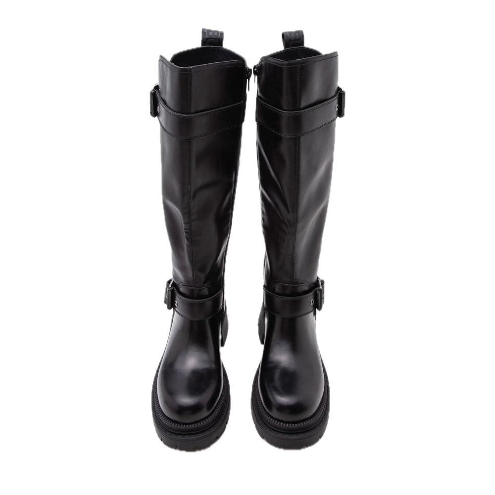 Buffalo Cathy Hi Biker Boots Black BU311N0PW - Image 6
