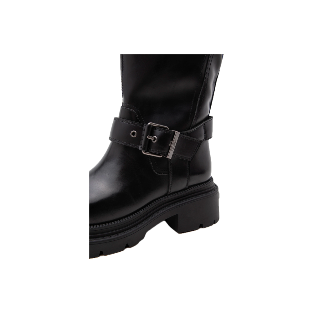 Buffalo Cathy Hi Biker Boots Black BU311N0PW - Image 3