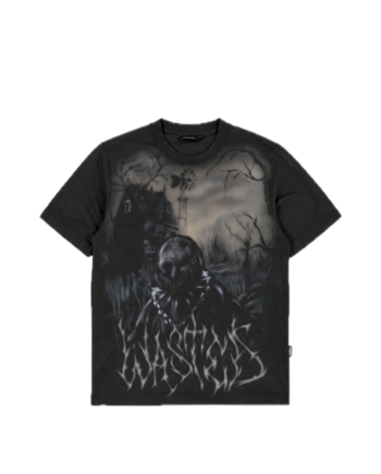 Wasted Paris Chainsaw Boxy T-Shirt Faded Black WST_CHAIN_TS_FB