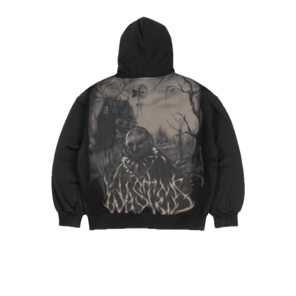 Wasted Paris Hoodie Boxy Chainsaw Black WST_CHAIN_HB_BLK - Image 2