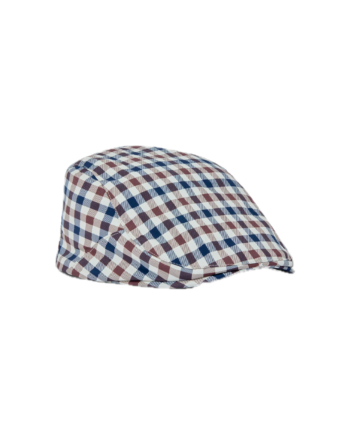 Aquascutum Active Lamina Flat Cap Club Check AA_A006_CP001