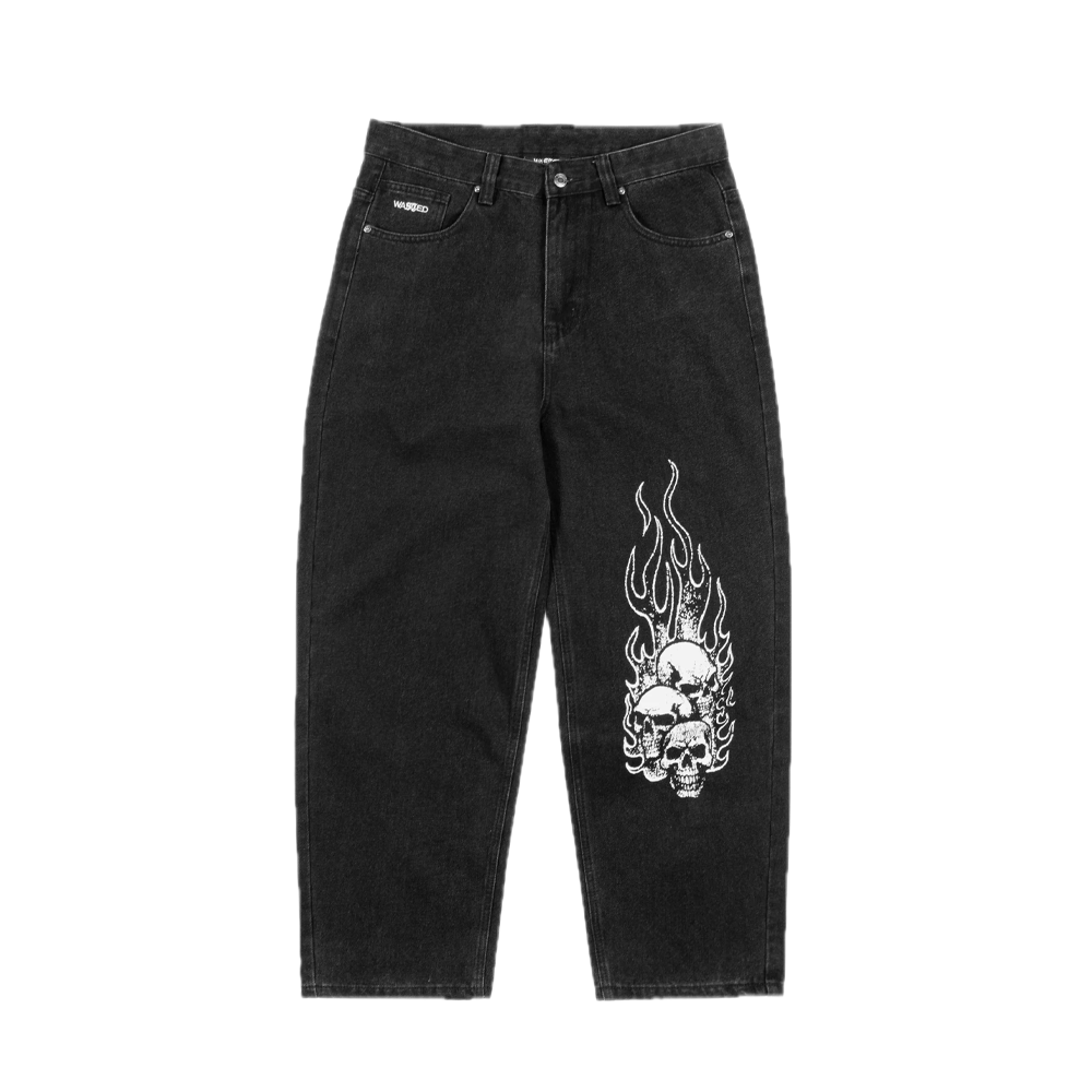 Wasted Paris Road Casper Pant Faded Black W67366_FBK