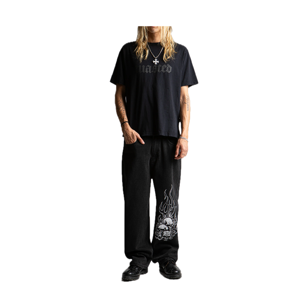 Wasted Paris Road Casper Pant Faded Black W67366_FBK - Image 3