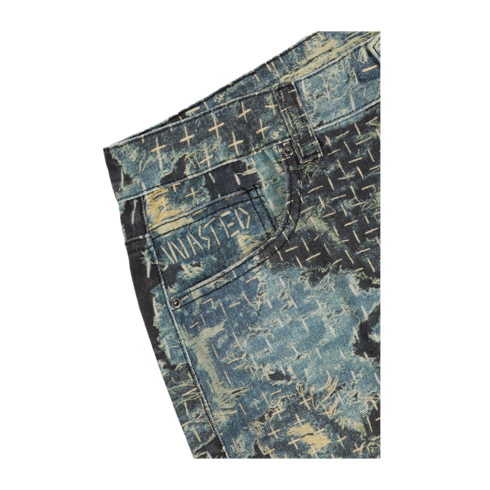 Wasted Paris Trompe L'Oeil Boro Grant Pant Blue W67367_BLU - Image 2