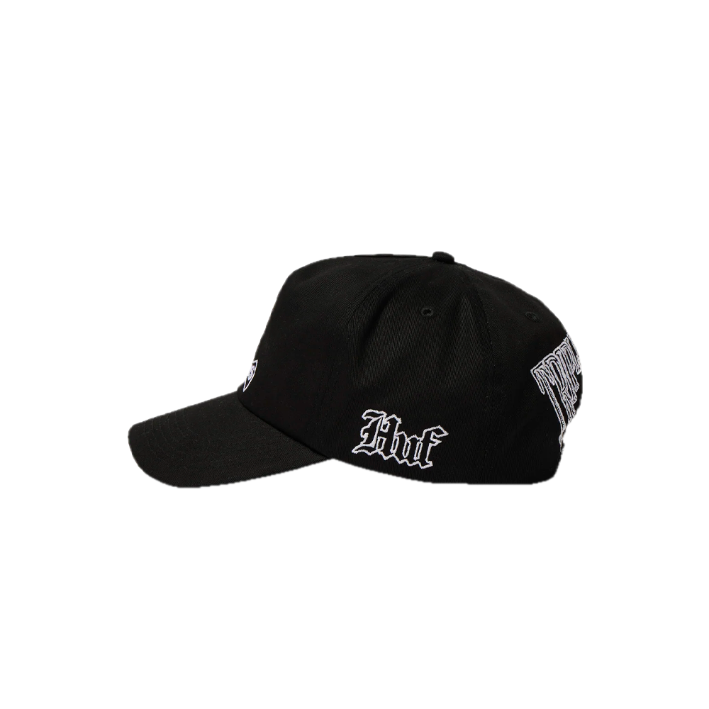 HUF x Three 6 Mafia Snapback Hat Black HT01022_BLK - Image 4