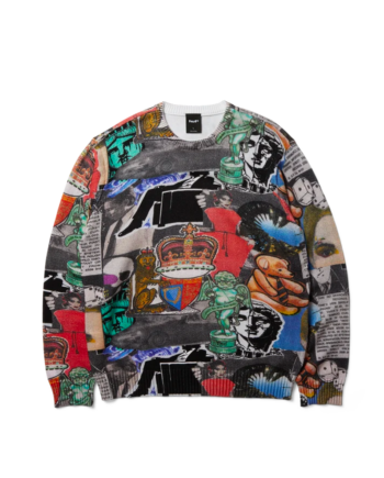 HUF Boulevard Status Crewneck Sweatshirt Multi KN00603_MTI