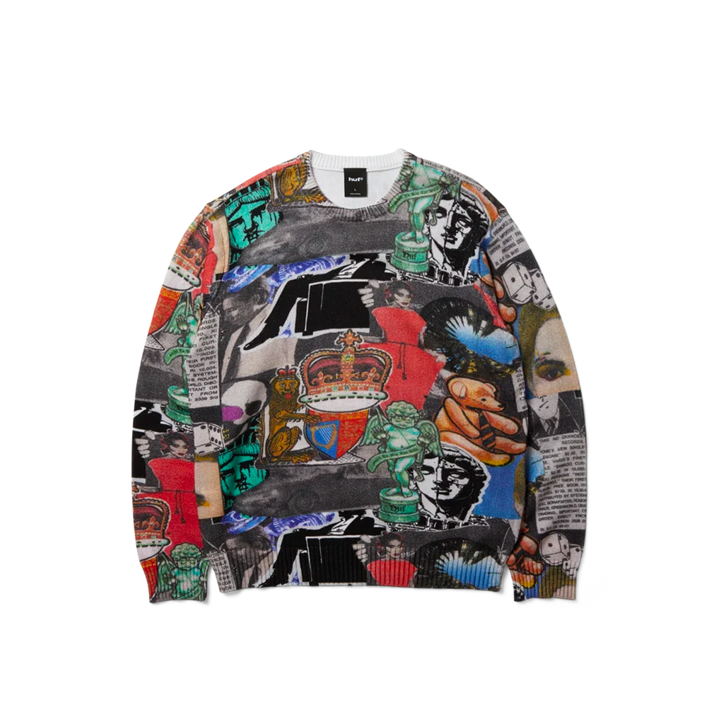 HUF Boulevard Status Crewneck Sweatshirt Multi KN00603_MTI