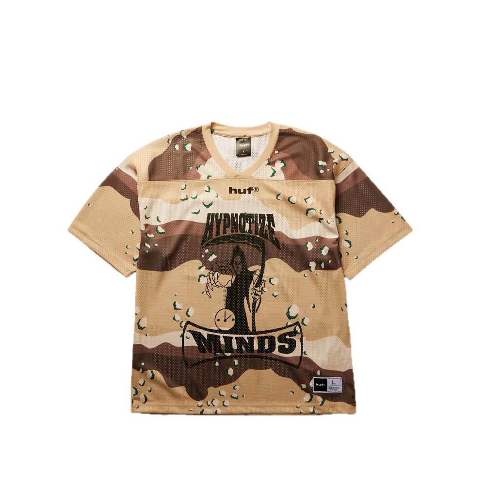HUF x Three 6 Mafia Football Jersey Camo KN00637_CMO
