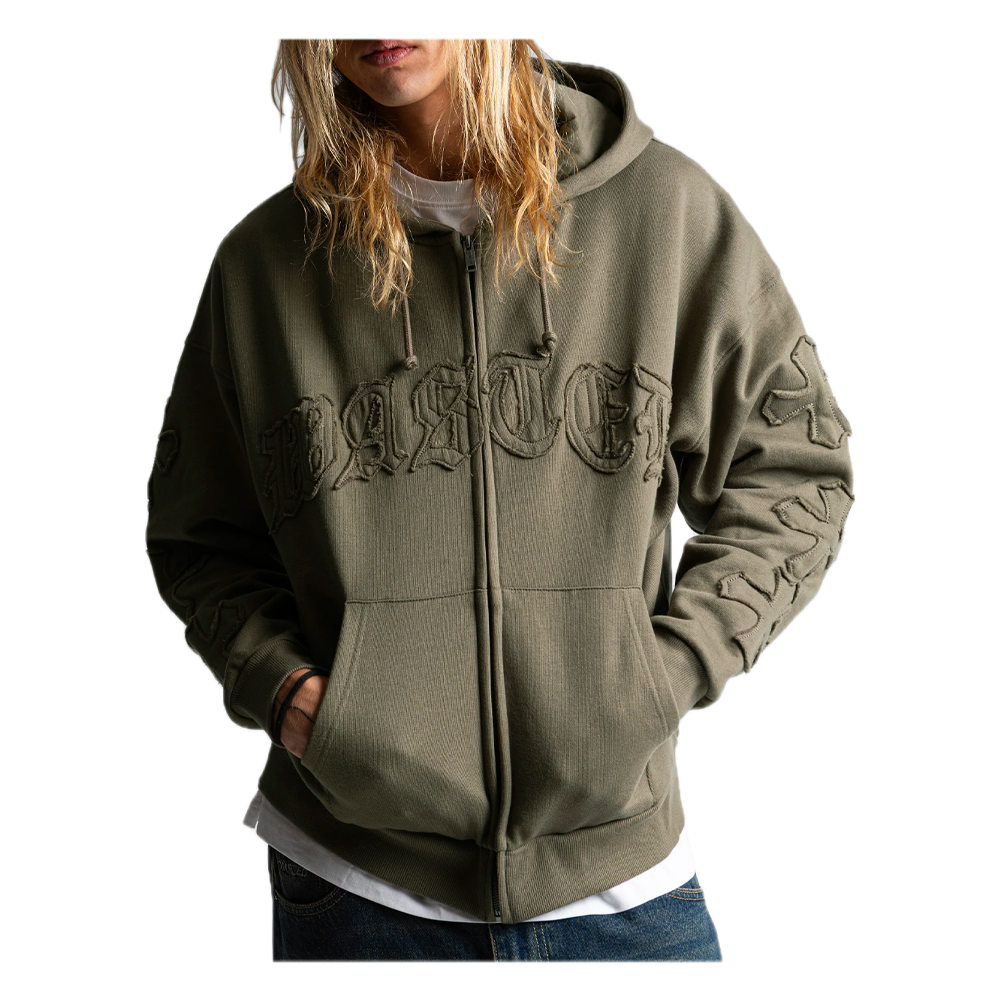 Wasted Paris Hoodie Zip Boxy Ordo Army Green WST_ORDO_ZH_AG - Image 3
