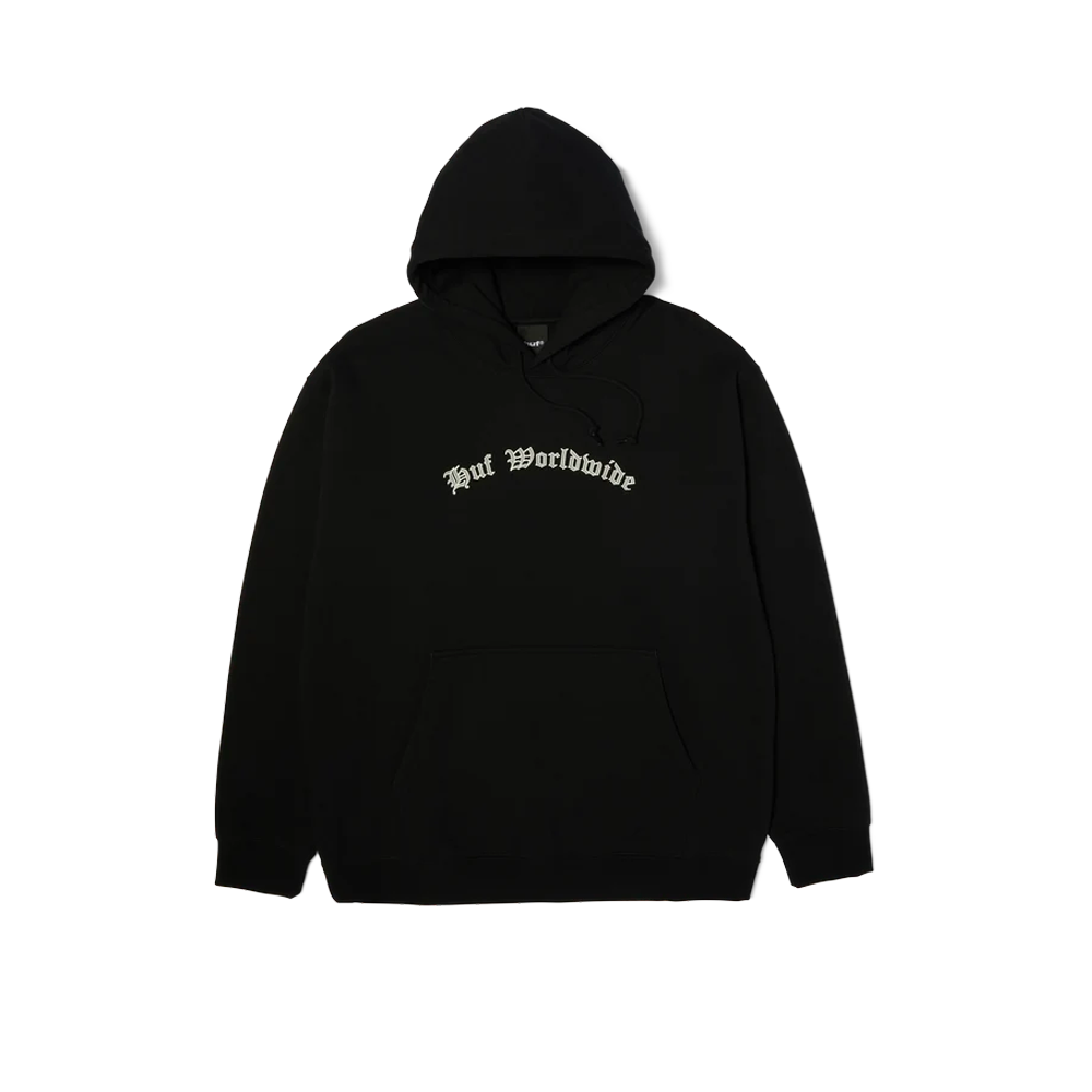 HUF Olympia Pullover Hoodie Black PF00837_BLK - Image 2