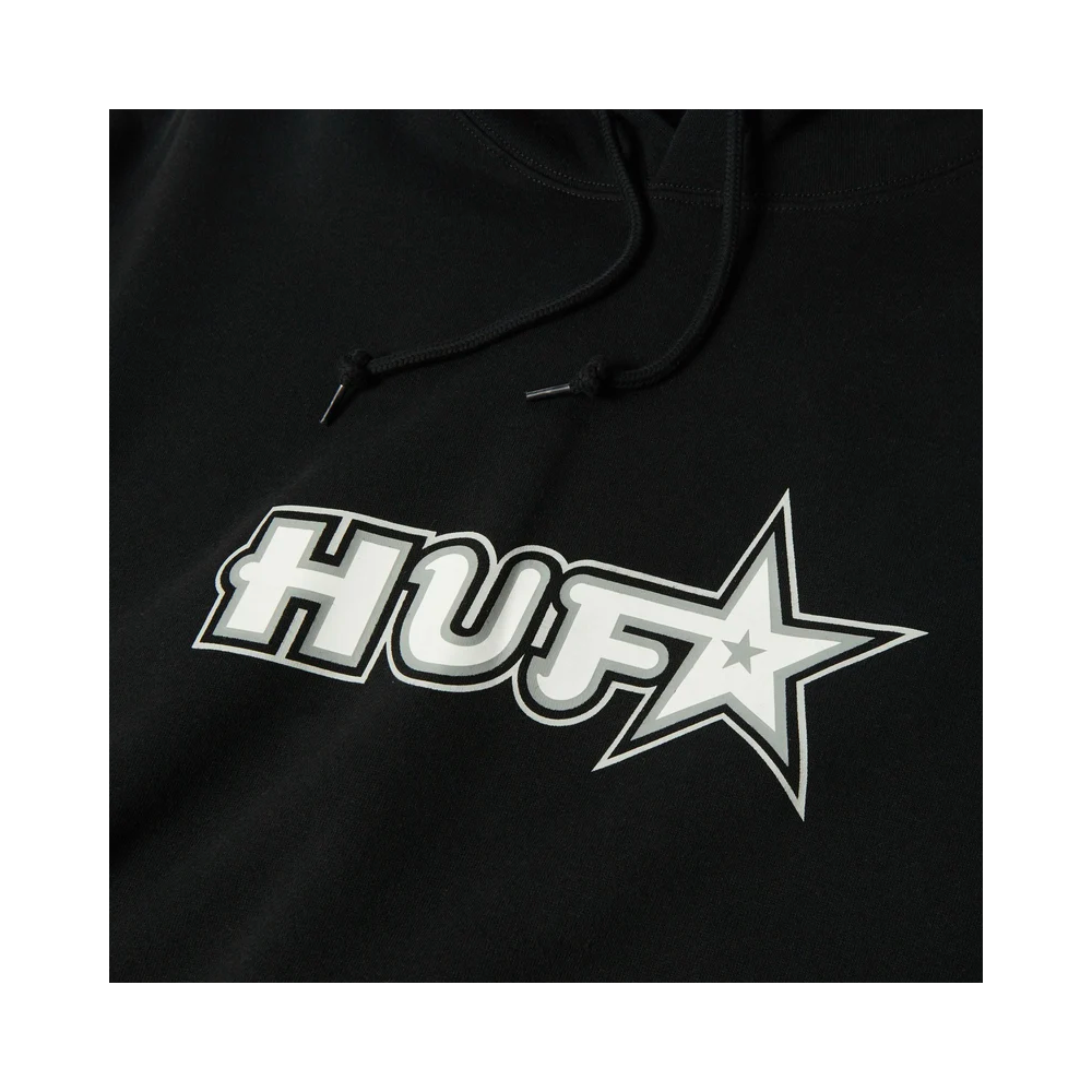 HUF Galaxy Pullover Hoodie Black PF00856_BLK - Image 2