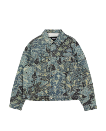 Wasted Paris Trucker Jacket Boro Trompe L'Oeil Blue W67370_BLU