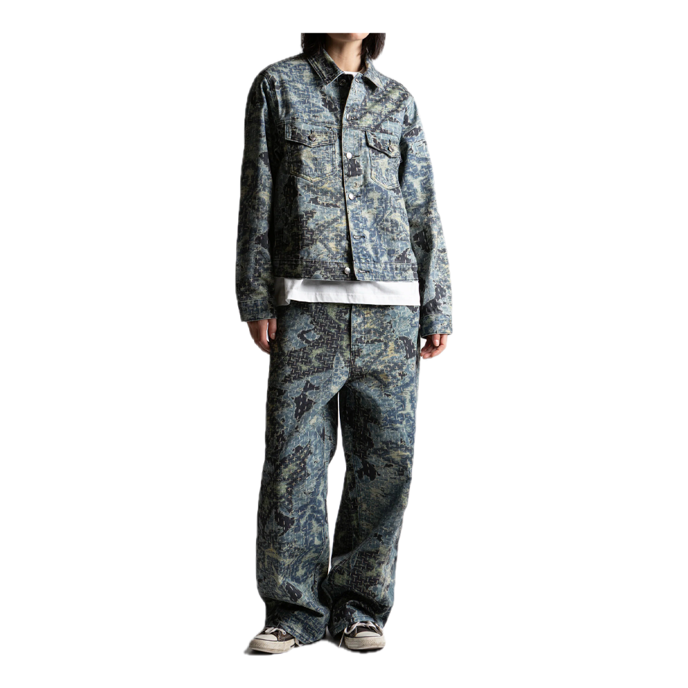 Wasted Paris Trucker Jacket Boro Trompe L'Oeil Blue W67370_BLU - Image 4