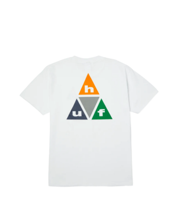 HUF Prism Triple Triangle T-Shirt White / Burnt Orange TS02769_WHO