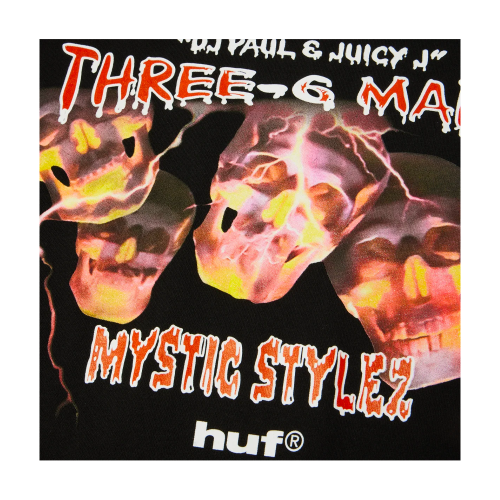 HUF x Three 6 Mafia Mystic Styles Tee Black TS02947_BLK - Image 3