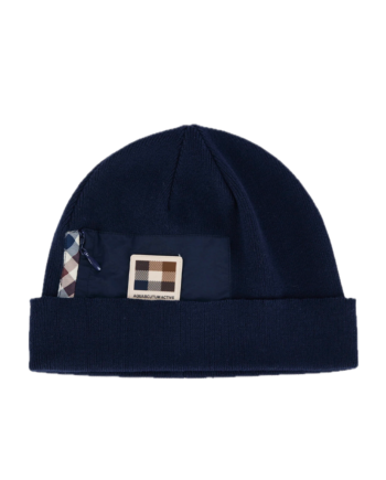 Aquascutum Active Nylon Pocket Beanie Navy AA_A006_CP020_NVY